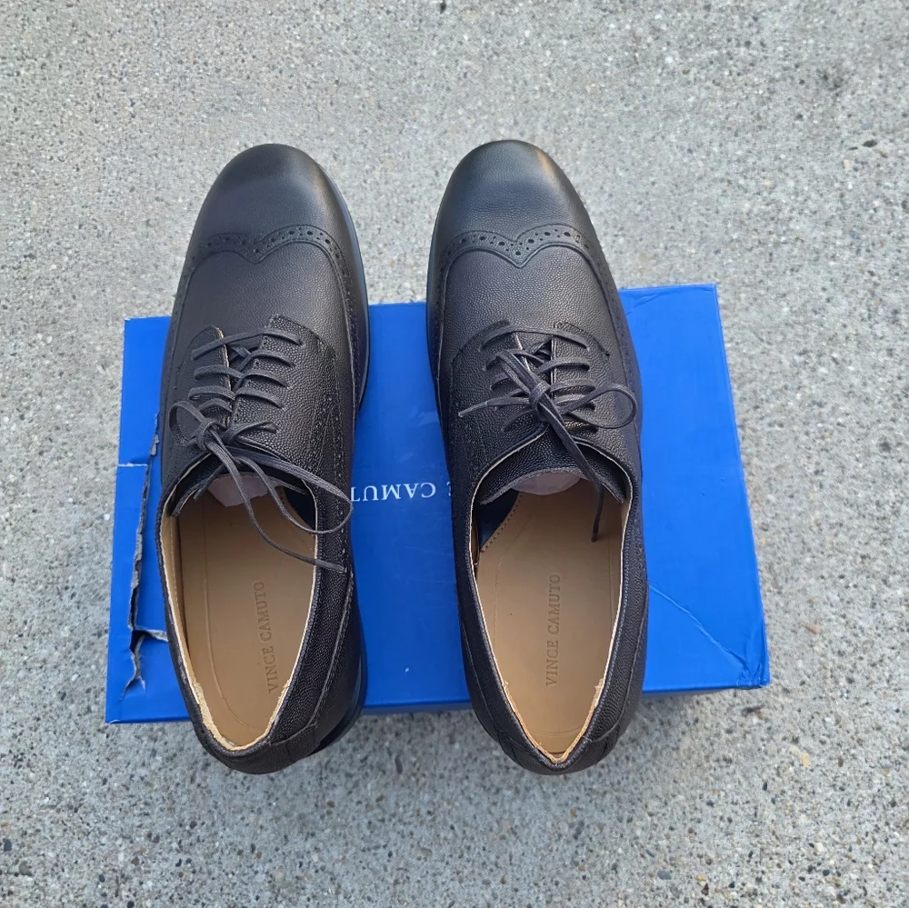 Vince Camuto Men's Brown Leather Dress Shoes Men Size 11